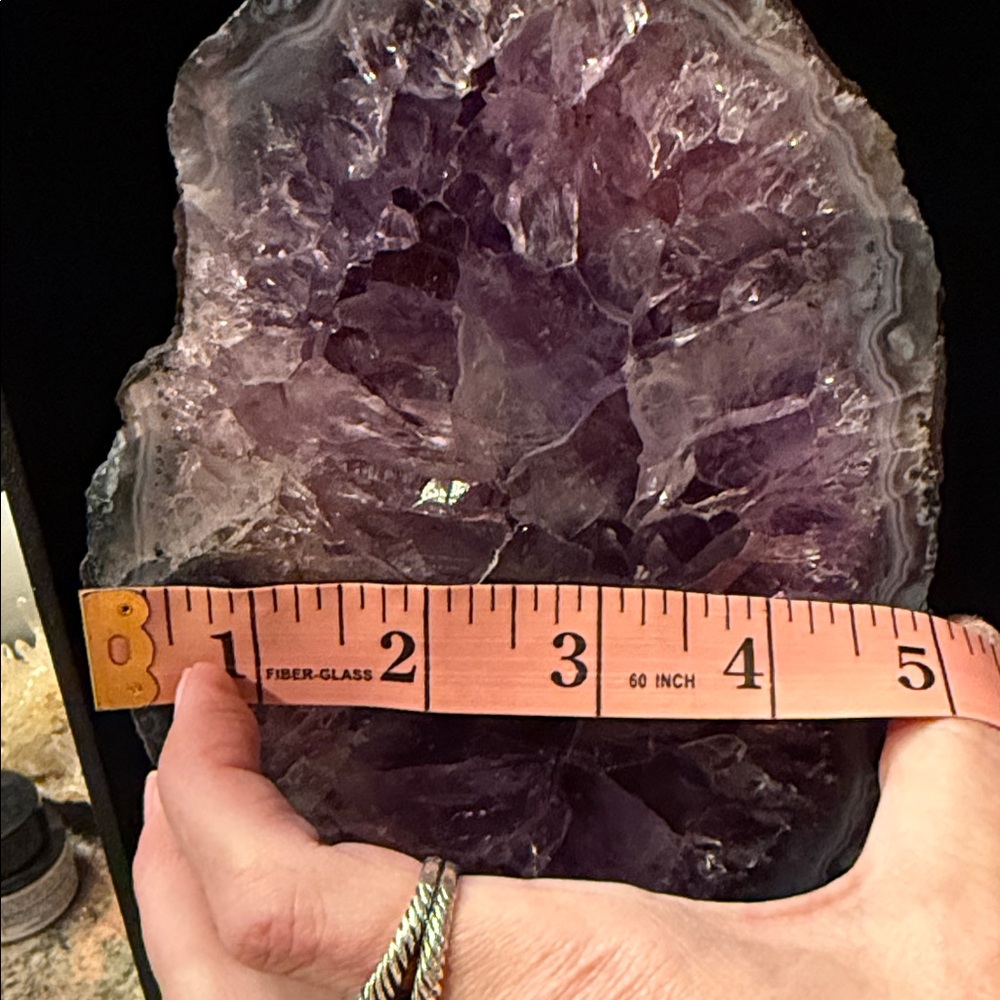 Stunning Purple Amythest Geode Slice - Picture 6 of 16